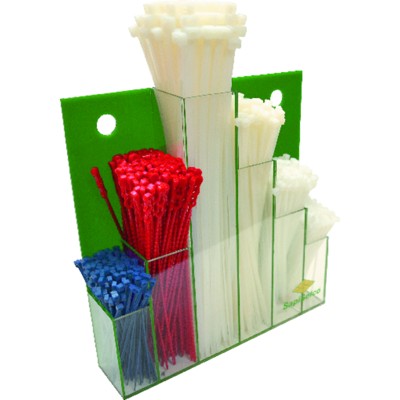 Kabelbinder-Set Nylon 600-teilig Wanddispay von Sapiselco