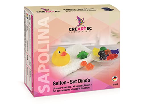 Artidee CREARTEC Seifenset - Gießseifen-Set zum Seife selbst herstellen - Motiv: Dinos - Made in Germany von CREARTEC