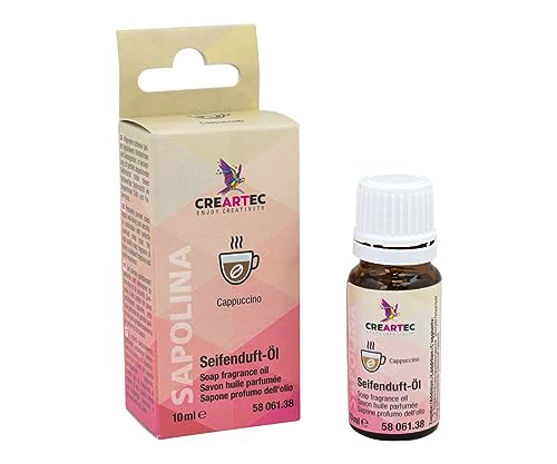 Artidee CREARTEC Natürliches Seifenduftöl - Duftnote: Cappuccino - Seifenaroma zur Herstellung von individuell duftenden Seifen, Badekugeln, UVM. - Vegan - 10 ml - Made in Germany Artidee CREARTEC Natürliches Seifenduftöl - Duftnote: Cappuccino - Seifenaroma zur Herstellung von individuell duftenden Seifen, Badekugeln, UVM. - Vegan - 10 ml - Made in Germany von Artidee