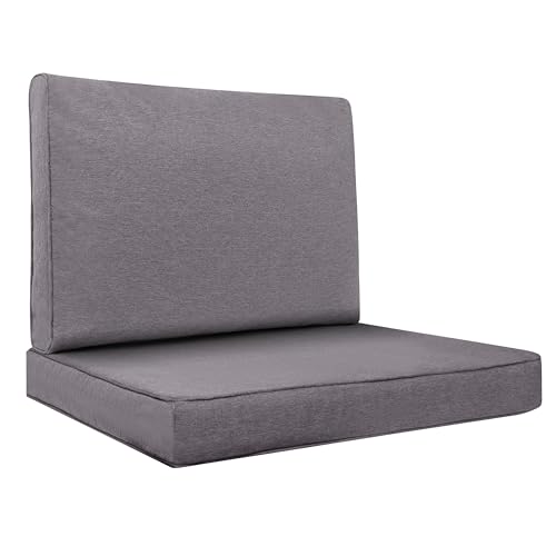 SAPPHIRE Ersatzkissen für Einzelsitzer, 2 Stück, für Keter Allibert California Rattan, Outdoor-Möbel, wasserabweisend, Rattan, Terrassenset, Sofakissen (grau) von Sapphire
