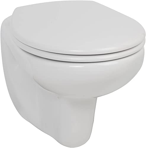 Saqu Ecoline Hänge-WC mit Tiefspül 36x54x34,5cm Weiß - Wand-WC - Keramik von Saqu