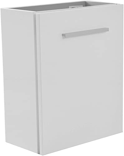 Saqu Fontana Waschbeckenunterschrank Gäste WC 40x21x50 cm Vormontiert - Glänzend Weiß - Unterschränke fürs Bad, Unterschrank, Waschtischunterschrank, Badezimmerschrank von Saqu