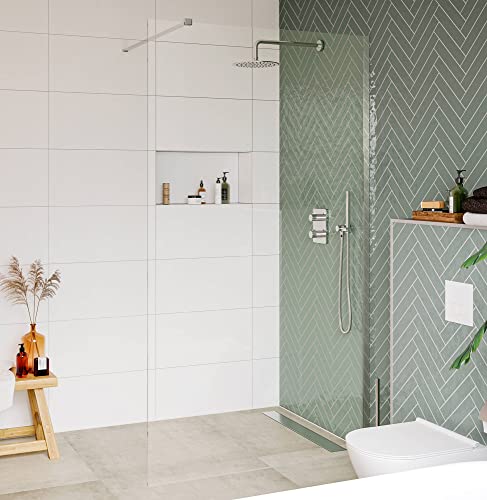 Saqu Modulo Duschwand inkl. Antikalk 90x210 cm - Walk in Dusche mit Stabilisator - NANO Glas Duschtrennwand Badewanne Duschwand Aluminium Saqu Modulo Duschwand inkl. Antikalk 90x210 cm - Walk in Dusche mit Stabilisator - NANO Glas Duschtrennwand Badewanne Duschwand Aluminium von Saqu