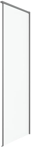 Saqu Syra zijwand 80x210cm geborsteld grijs helder glas Saqu Syra zijwand 80x210cm geborsteld grijs helder glas von Saqu