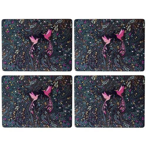 Sara Miller Tischsets mit indischem Kolibri-Paradies, 40 x 30 cm, 4 Stück von Sara Miller London