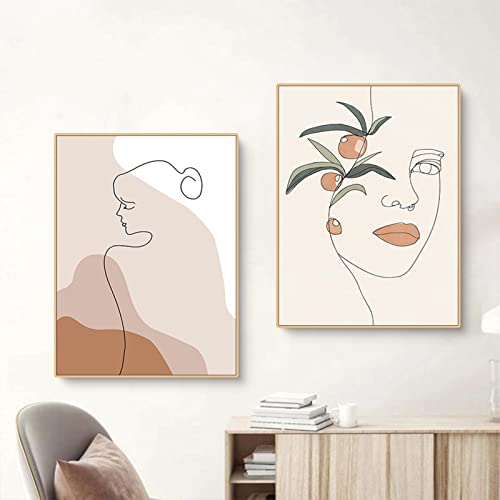 Sarah Duke 2er Beige Poster Set, Abstrakt Leinwandbilder Aesthetic Wandbilder, Kunstdrucke Bilder Ohne Rahmen Poster Wohnzimmer Schlafzimmer Decor (40x50 cm) von Sarah Duke