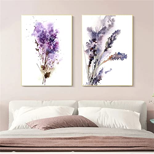 Sarah Duke 2er Poster Set, Premium Aesthetic Blume Bilder Wandbilder, Öl auf Leinwand Blumen, Wandposter Moderne Bilder Wohnzimmer Schlafzimmer, Ohne Rahmen (40x50cm) von Sarah Duke