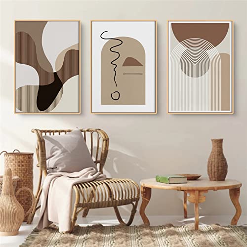 Sarah Duke 3er Abstrakt Moderne Poster Set, Premium Wandbilder Wandposter, Aesthetic Wandbilder Bilder Kunstposter für Wohnzimmer Deko, Ohne Rahmen (Stil B,30x40 cm) von Sarah Duke