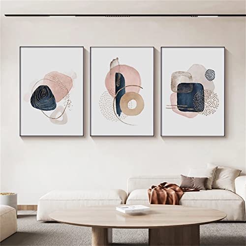 Sarah Duke 3er Abstrakt Poster Set, Aesthetic Wandbilder Beige Leinwandbilder Ohne Rahmen Wandposter Moderne Bilder Wohnzimmer Schlafzimmer (Stil B,40 x 50 cm) von Sarah Duke