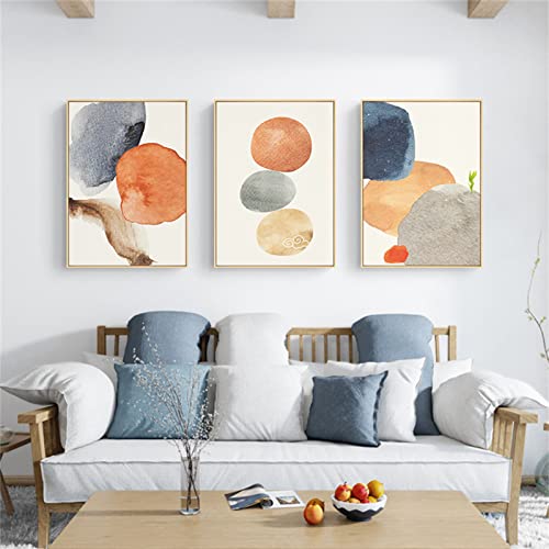 Sarah Duke 3er Abstrakt Poster Set, Aesthetic Wandbilder Beige Leinwandbilder Ursprünglicher Holzstil Kunstposter, Ohne Rahmen Boho Bilder Set für Schlafzimmer Büro Wanddeko (50 x 70 cm) von Sarah Duke