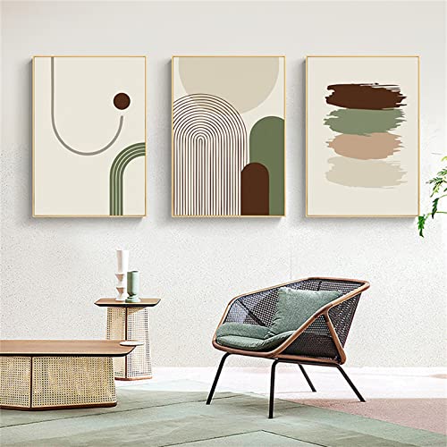 Sarah Duke 3er Abstrakt Poster Set, Modern Minimalistisch Kunstposter Wandbilder, Ohne Rahmen Leinwandbilder, Wanddeko Bilder Set für Wohnzimmer Schlafzimmer (50 x 70 cm) von Sarah Duke