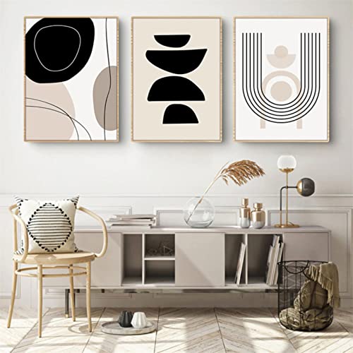 Sarah Duke 3er Boho Poster Set, Abstrakt Kunstposter Wandbilder, Ohne Rahmen Leinwandbilder, Modern Wanddeko Bilder Set für Wohnzimmer Schlafzimmer (21 x 30 cm) von Sarah Duke