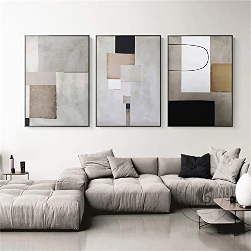 Sarah Duke 3er Poster Set Abstrakt Wandbilder Wohnzimmer Bilder Schwarz Aesthetic Bilder Set Moderne Leinwandbilder Wandposter OHNE Rahmen Schlafzimmer Decor (B,50x70 cm) von Sarah Duke