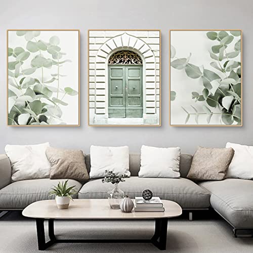 Sarah Duke 3er Premium Poster Set, Grüne Pflanze Blätter Wandbilder, Islamische Poster, Bilder auf Leinwand für Wohnzimmer Schlafzimmer Deko, Ohne Rahmen (30x40cm) von Sarah Duke