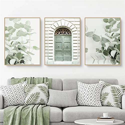 Sarah Duke 3er Premium Poster Set, Grüne Pflanze Blätter Wandbilder, Islamische Poster, Bilder auf Leinwand für Wohnzimmer Schlafzimmer Deko, Ohne Rahmen (40x50cm) von Sarah Duke
