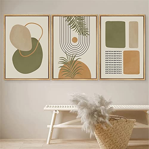 Sarah Duke 3er Set Premium Poster, Abstrakt Pflanze Blätter Bilder, Boho Print Wandbilder, Leinwand Kunstposter Bilder Wohnzimmer Schlafzimmer, Ohne Rahmen (50x70cm) von Sarah Duke