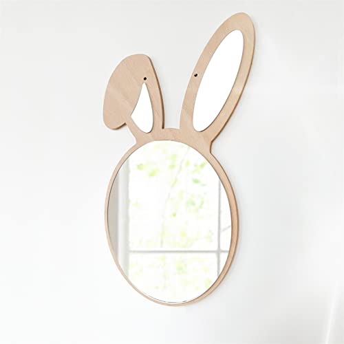 Sarah Duke Kinderzimmer Spiegel Wandspiegel Holz Hase Spiegel Acryl Kinder Spiegel Mirror Wandsticker Kinderspiegel Wanddekor für Kinderzimmer Badezimmer von Sarah Duke