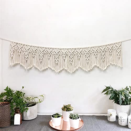 Sarah Duke Makramee Wandbehang Wandteppich Boho Gewebte Banner Wandteppich Tapisserie Vorhang Makramee Deko Wanddekoration für Hochzeit von Sarah Duke