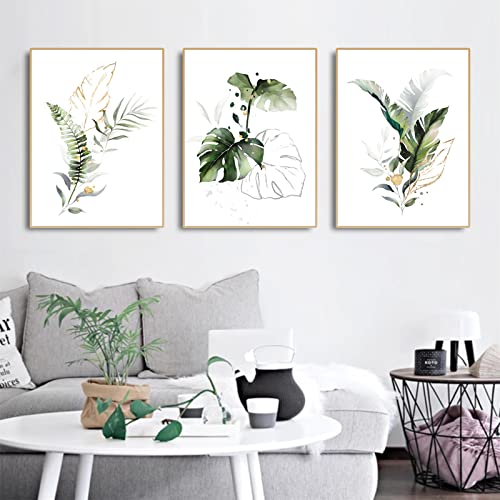 Sarah Duke Premium Poster Set Natur, 3er Set Pflanzen Wandbilder, Ohne Rahmen Nordic Kunstposter, Modern Leinwand Bilder Art Deko für Schlafzimmer Wohnzimmer (50 x 70 cm) von Sarah Duke