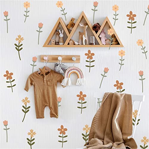 Sarah Duke Wandsticker Kinderzimmer, Boho Blumen Selbstklebend Wandtattoo, DIY Kinder Aufkleber Wand, Wandaufkleber Geschenk für Mädchen und Jungen von Sarah Duke