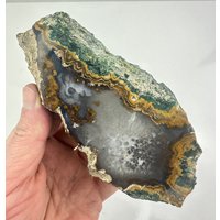 Einzigartig Polierter Orpheus Achat Aus Der Region Kardjali, Bulgarien, Natürliches Mineral, Natürlicher Kristall, Edelstein, Stein, Geschenk von SarahCornerM