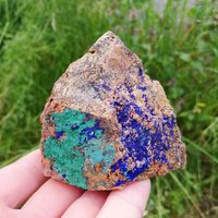 Erstaunliche Malachit Mit Azurit Auf Matrix, Stein, Natürliche Kristall, Edelstein, Grünes Mineral, Blaues Sammlung, N4717 von SarahCornerM