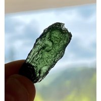 Grüner Tektit Moldavit Aus Tschechien, Maly Chlum, Vltavin, Top Texture Green Mineral, Natürlicher Moldavit Specimen, Meteorit, N7417 von SarahCornerM