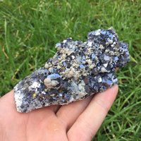 Lüster Galena Mit Quarz Und Dolomit Aus Madan , Bulgarien Naturkristall Mineral Seltene Cluster Edelstein Geschenk N6261 von SarahCornerM