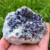 Seltenes Galenit Mit Sphalerit | Kleiophan Aus Bulgarien, Grauer Kristall, Graues Mineral, Glänzender Stein, Natur N5977 von SarahCornerM