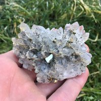 Spektakulärer Quarz Mit Einschlüssen Grüner Chlorit, Glänzender Pyrit Und Sphalerit - Djurkovo Mne, Laki, Bulgarien, Kristall, Mineral N6569 von SarahCornerM