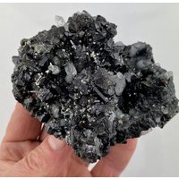 Sphalerit, Marmatit Mit Transparentem Quarz Aus Borieva Mine, Madan Bulgarien, Natürliches Mineral, Kristall, Stein, Edelstein, Sammlung, N6435 von SarahCornerM