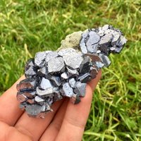 Top Qualität Skelett Galena Auf Calcit Von Krushev Dol Mine, Madan, Bulgarien, Naturkristall, Mineral Cluster, Sammlung, Geschenk, N6534 von SarahCornerM