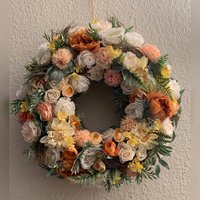 Türkranz Xxl 60cm, Frühling, Seidenblumen, Kunstblumen, Wreath, Blumenkranz von SarahFlowerheaven