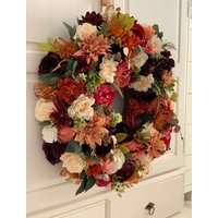 Türkranz Xxl 60cm, Seidenblumen, Kunstblumen, Wreath, Blumenkranz Türkranz Xxl 60cm, Seidenblumen, Kunstblumen, Wreath, Blumenkranz von SarahFlowerheaven