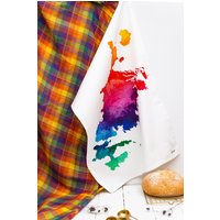 Barra Aquarell Karte Geschirrtuch von SarahLeaskStudio