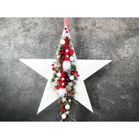 Advent Türkranz Stern 40cm Wichtel Türdekoration Türschmuck Fensterdeko Weihnachten Weihnachtsdekoration von SarahsFlowerStudio