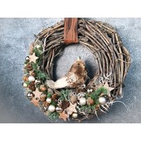 Advent Türkranz Türdeko Türschmuck Weihnachten Vogel Eule Kautz Moos Weide Zapfen Mit Led Advent Türkranz Türdeko Türschmuck Weihnachten Vogel Eule Kautz Moos Weide Zapfen Mit Led von SarahsFlowerStudio