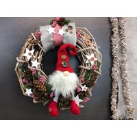 Advent Türkranz Türdeko Türschmuck Weihnachten Weidenkranz Wichtel von SarahsFlowerStudio