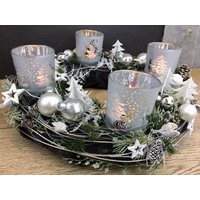 Adventskranz Adventskalender Gläser Zapfen Zimt 20Er Led Lichterkette Kugeln Kerzen Tanne Filz Modern Natürlich Getrocknet Künstlich Haltbar Adventskranz Adventskalender Gläser Zapfen Zimt 20Er Led Lichterkette Kugeln Kerzen Tanne Filz Modern Natürlich Getrocknet Künstlich Haltbar von SarahsFlowerStudio