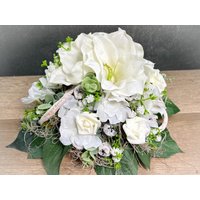 Grabgesteck Grabschmuck Gesteck Grab Allerheiligen Extra Schwer Grave Arrangument Grave Flowers Longlasting Grabdeko Grabdekoration von SarahsFlowerStudio