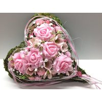 Grabgesteck Grabschmuck Herz 30cm Farbwunsch Grabdeko Grabdekoration von SarahsFlowerStudio