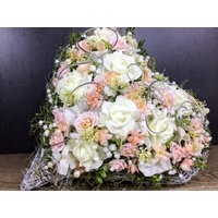 Grabgesteck Grabschmuck Herz Farbwunsch Grabdeko Grabdekoration Grabherz von SarahsFlowerStudio