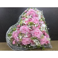 Grabgesteck Grabschmuck Herz Farbwunsch Grabdeko Grabdekoration von SarahsFlowerStudio