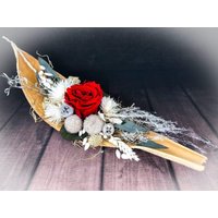 Tischgesteck Tischdeko Deko Gefriergetrocknet Rose Gräser Trockenblumen Trockenmaterial Natur Natürlich Dried Bouquet Flowers von SarahsFlowerStudio