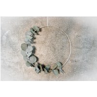 Türkranz Eukalyptus Kranz Ring Wandkranz Trockenblumen Natur Natürlich Hoop Fensterdeko von SarahsFlowerStudio
