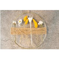 Türkranz Kranz Ring Gräser Wandkranz Trockenblumen Natur Natürlich Hoop Fensterdeko von SarahsFlowerStudio