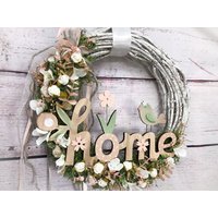 Türkranz Türdeko Home Vogel Türschmuck Kirschblüten Modern Ganzjährig Tür Schmuck Herbst von SarahsFlowerStudio