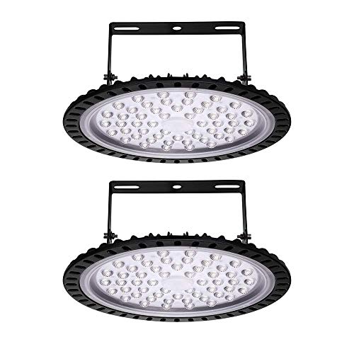 Sararoom 2 Pack 200W LED Hallenstrahler 16000LM LED UFO Industrielampe 6500K Kaltweiß UFO LED Strahler 120°Abstrahlwinkel LED Werkstattlampe Industrial Kronleuchter Lampe für Fabriken Garage Werkstatt von Sararoom