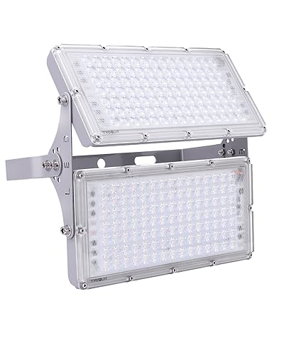 Sararoom 200W LED Strahler Außen, Superhell 20000LM LED Scheinwerfer Aussenstrahler, IP65 Wasserdicht LED Fluter, 6500K Kaltweiß Flutlichtstrahler für Garten Terrassen Innenhöfe Garage Sportplatz von Sararoom