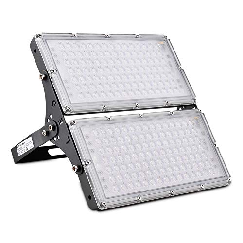 Sararoom 200W LED Strahler Außen, Superhell 20000LM LED Scheinwerfer Aussenstrahler, IP65 Wasserdicht LED Fluter, 3000K Kaltweiß Flutlichtstrahler für Garten Terrassen Innenhöfe Garage Sportplatz von Sararoom